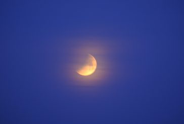 Jasno nebo nam je omogočilo lep pogled na začetek luninega mrka