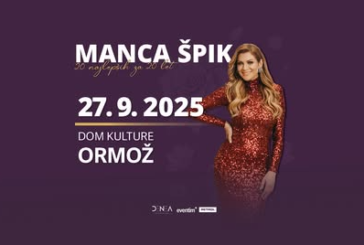 Manca Špik z jubilejno turnejo prihaja v Ormož